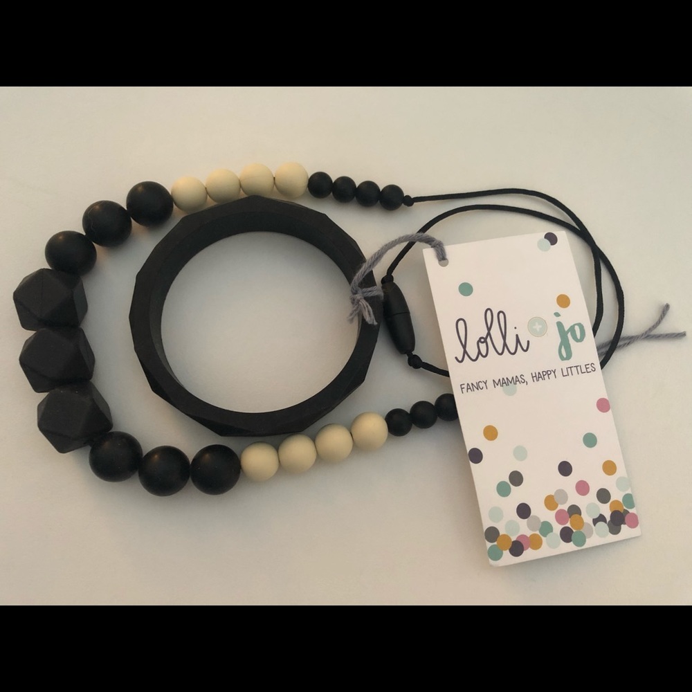 Silicone Necklace and Bracelet Teether Set